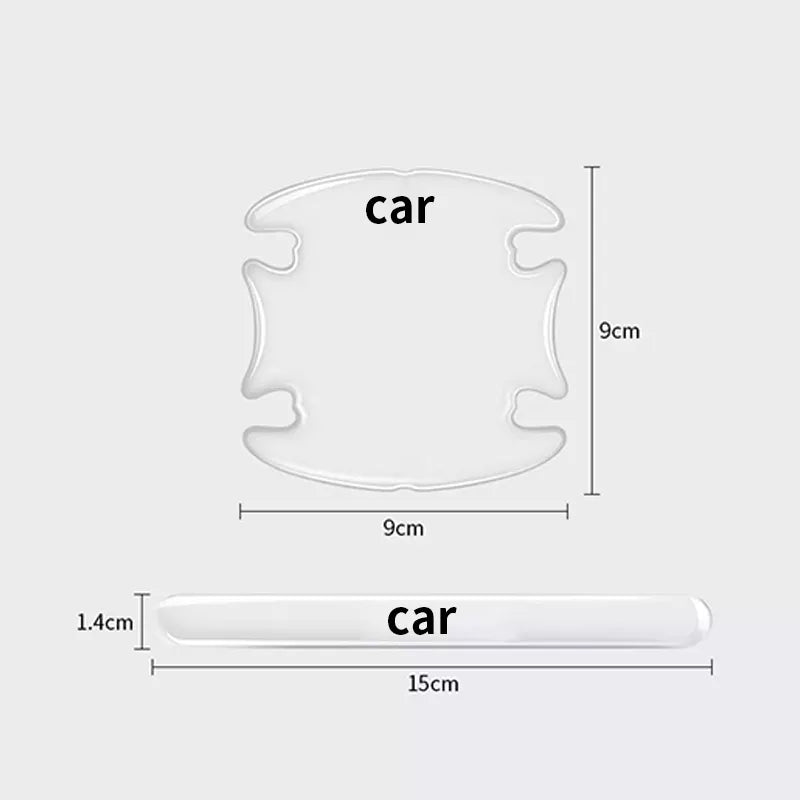 Protector Para Manijas De Carro Transparente X8 (Precio X 6 Unidades)