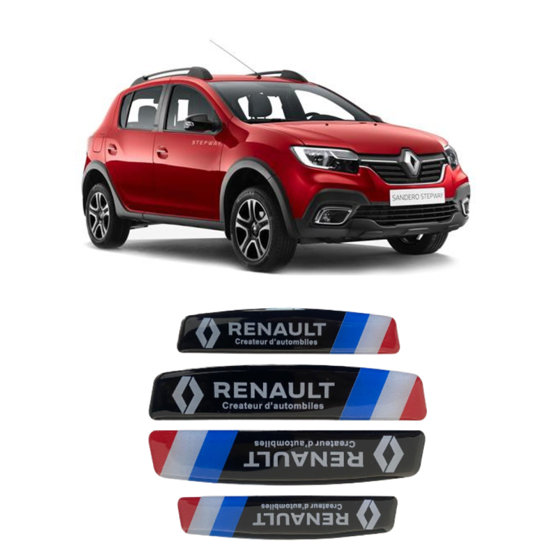 Protector Negro Para Puertas De Carro con Logo y Marca X4 (Precio X 6 Unidades)