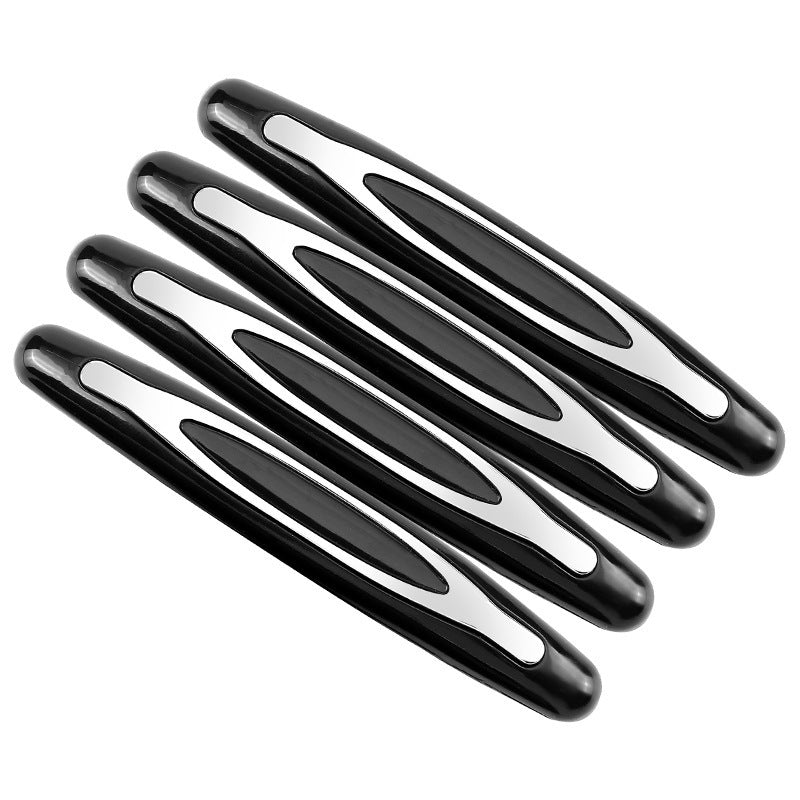 Tope Protector Para Puertas De Carro Negro Con Adhesivo X4